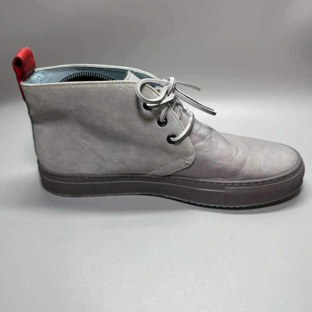 Del Toro Chukka‎ Suede Boots Mens Size 9 Gray Leather Made in Italy
